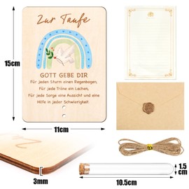 BOFUNX Money Gift for Christening Boy Christening Gift Wooden Money Gift Packaging with Letter Paper Envelopes for Christening Boy Gift Packaging Money Voucher