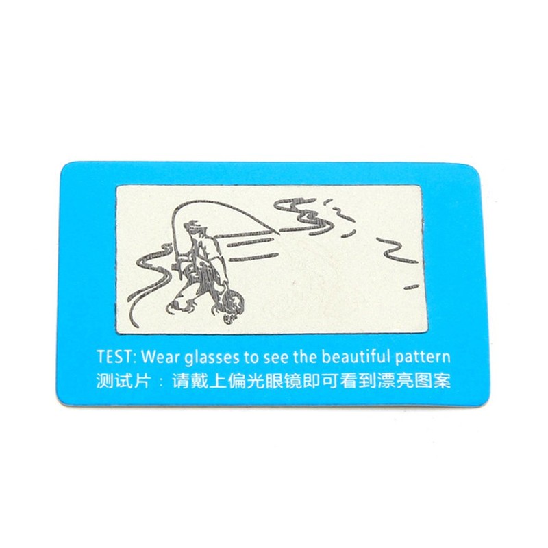 MinnowXY Polarised Sunglasses Lens Shades Glasses Tester Testing Card Check