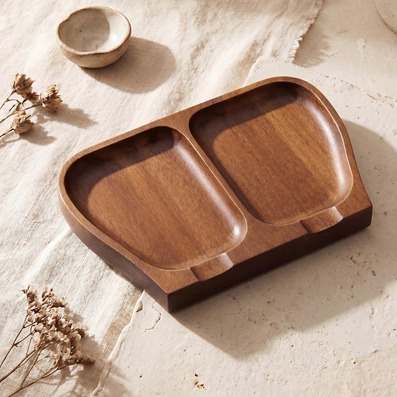 Domensi Large Acacia Wood Spoon Rest for Stove Top, 8.5