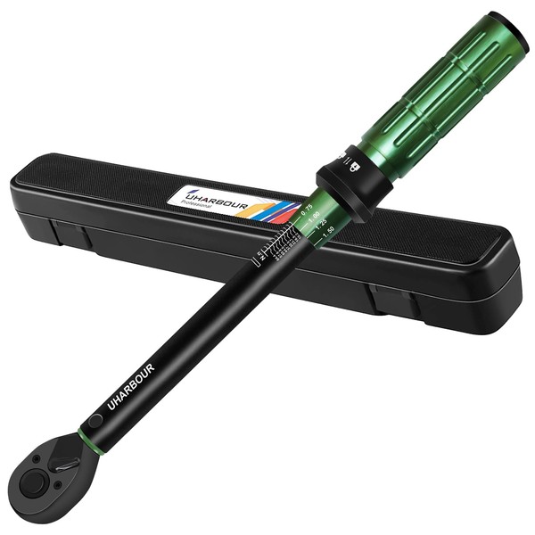 Uharbour Torque Wrench 3/8 Drive, 3/8 Torque Wrench 5-50 Ft-Lb,
