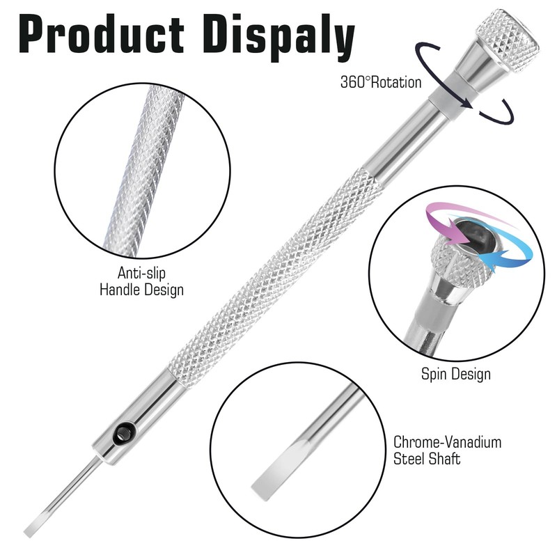 Nogeqi 7 Stück Präzisions Schraubendreher Set 0,8mm-1,6mm Uhrmacher Schraubendreher Uhrmacherwerkzeug