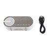 Bluetooth Speaker Dual Alarm Clock Bluetooth5.0 Mirror Clock Speaker Rechargeable