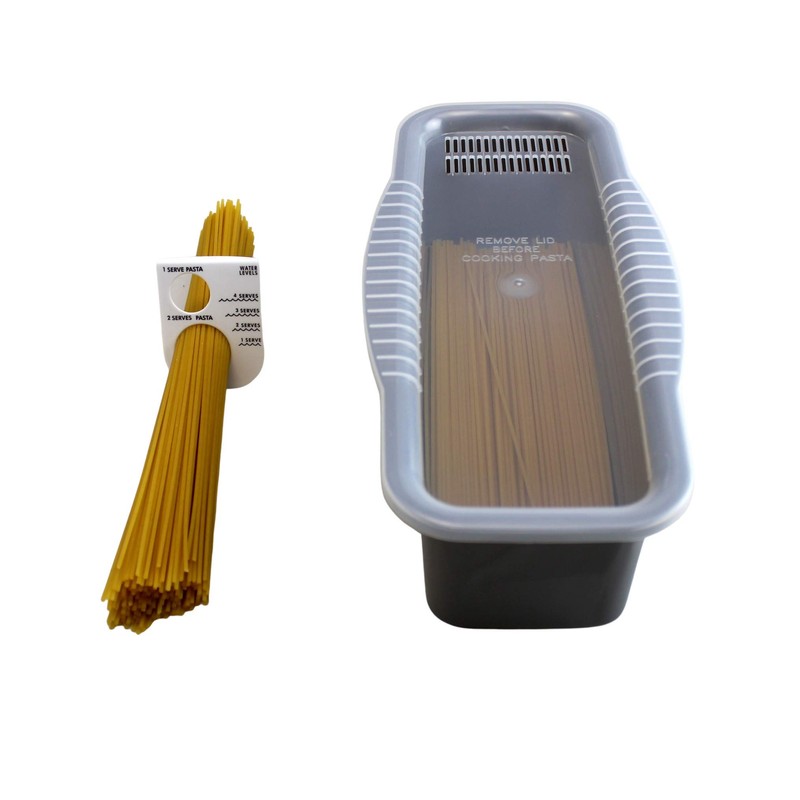 Microwave Pasta Cooker with Built-in Portion Tool – BPA-Free, Non-Stick