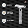 Pearl Shaving Double Edge Safety Razor SSH-05 (CloseComb,Chrome)