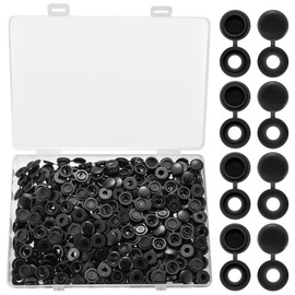 Pack of 250 Screw Cover Caps, 5 mm Plastic Screw Caps, Decorative Screw Caps for Screws Furniture Decoration, Black