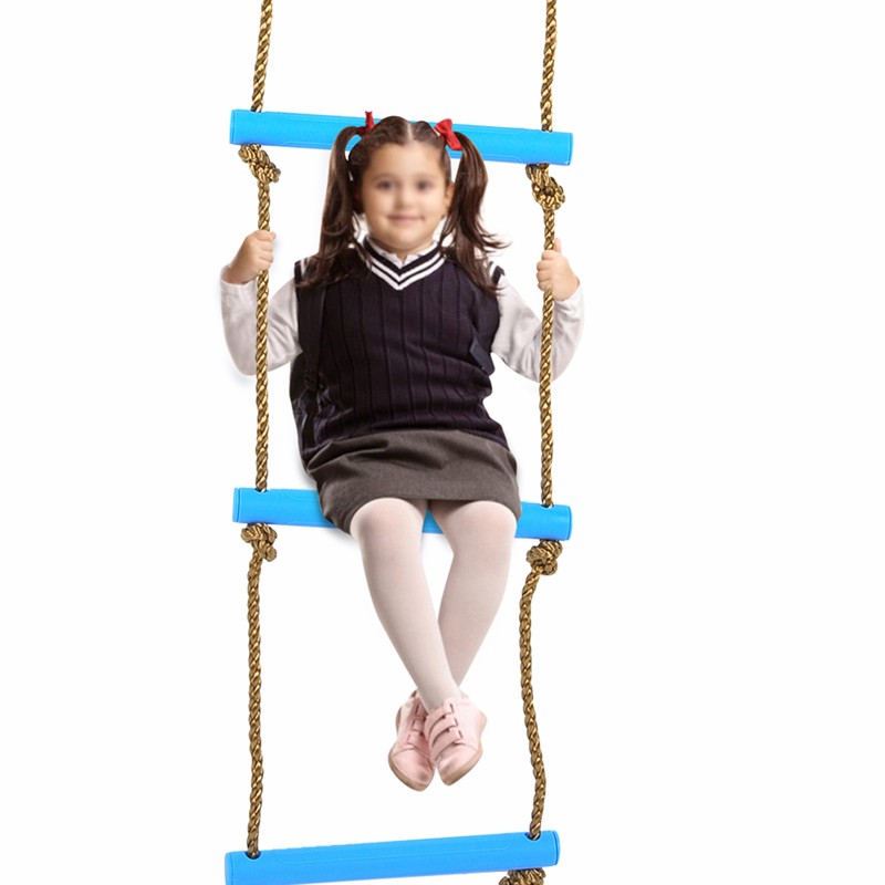Outdoor Plastic SiX section Children Kids Rope Climbing Ladder Toy