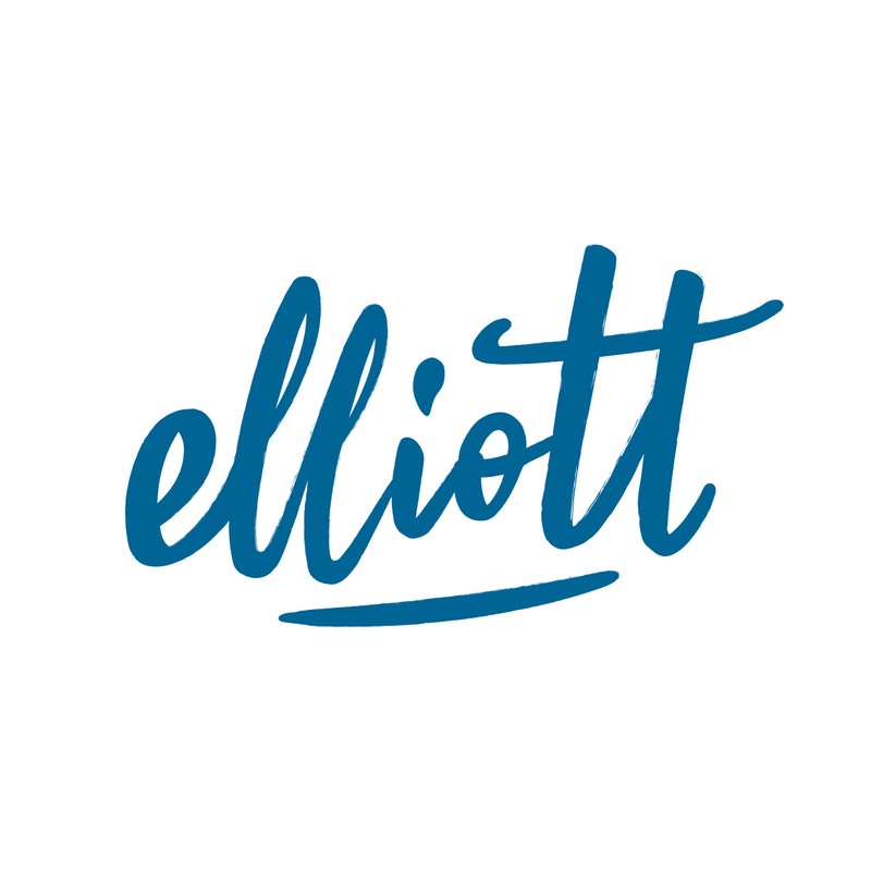 Elliott Iron Shaped Scrubbing Brush with Curved Grip Handle, Durable