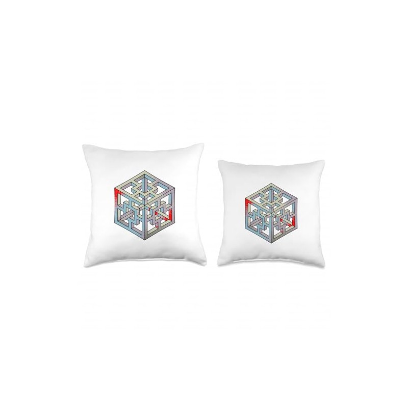 Impossible Cube Throw Pillow