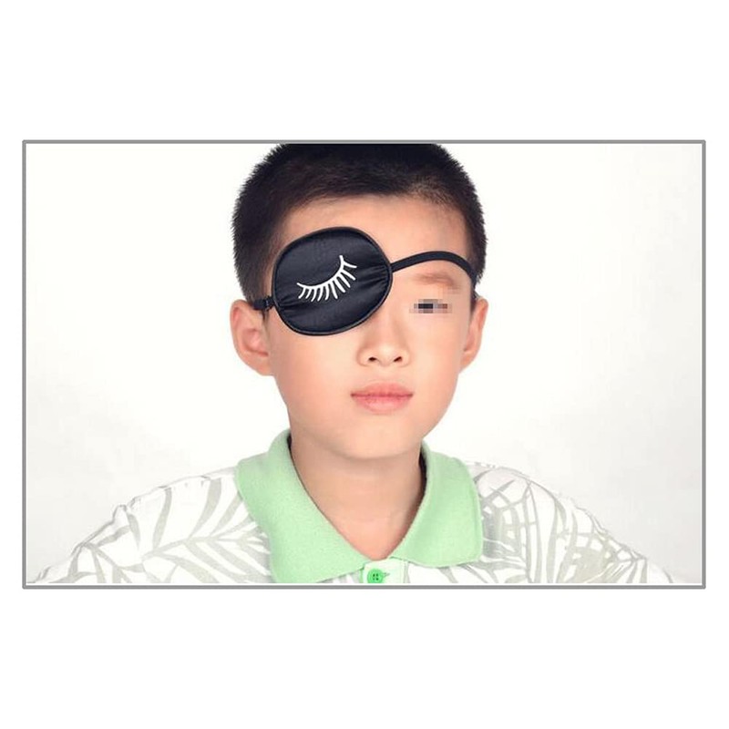 Black Eyepatch Eyelash Monocular Eyepatch Silk Adjustable Concave Single Patch