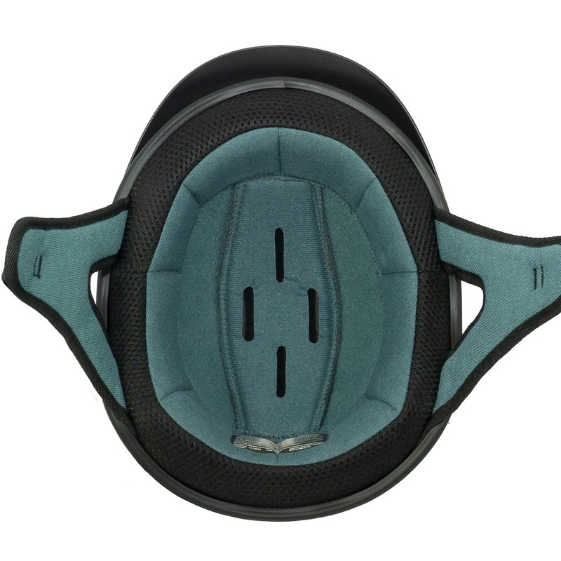 VCAN Cruiser Solid Flat Black Half Face Motorcycle Helmet (Medium)