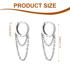 EIHI Set of 3 Pairs Earrings Hoop Earrings Hypoallergenic Hoop Earrings Tassel Drop Earrings Simple Hoop Earrings for Boys Girls