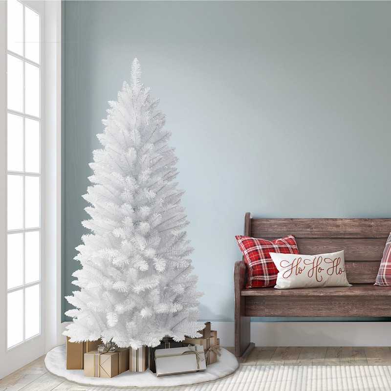 Puleo International 6 ft Unlit White Carson Aritificial Pine Tree