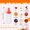 12 Mini Botellas de Condimentos, Mini Botellas Exprimibles Lindo Recipiente