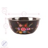 1x Raspberry Pansy 21.5cm Stainless Steel Camping Bowl - Reusable