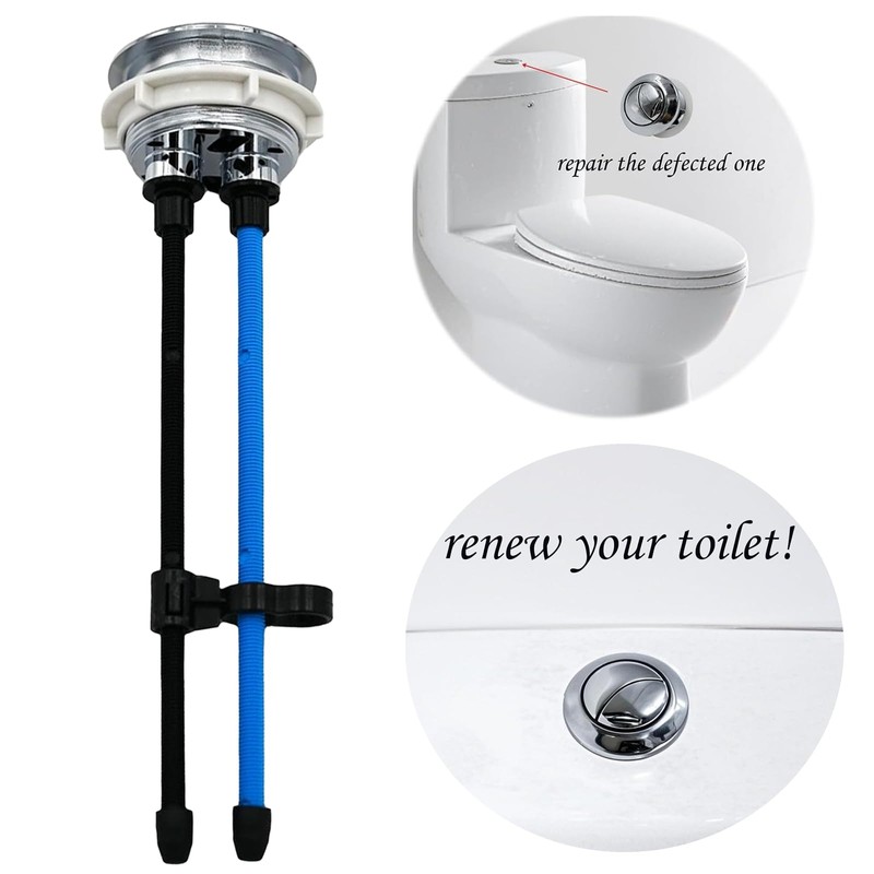 48mm/1.89inch Toilet Tank Button 20cm Extended Dual Push Flush Toilet