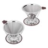 Reusable Coffee Dripper Stainless Steel Silicone Reusable Coffee Filter with