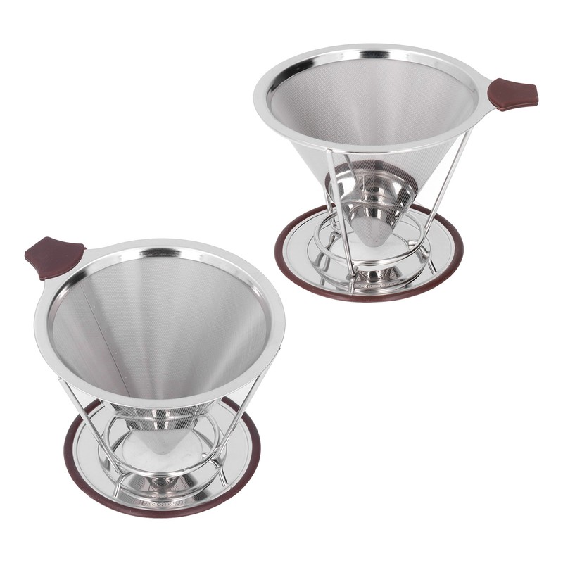 Reusable Coffee Dripper Stainless Steel Silicone Reusable Coffee Filter with
