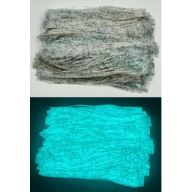 Over 100 Colors of Rubber Skirts,Most Popular Skirts, DIY Silicone Skirts for Jig, Replacement Fishing Skirts for Spinner Baits Buzz Baits or Jigs Skirts (Skirt Tab CBT Glow-#4 Clear/Blue/BL Flake)