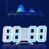 Digital Wall Clock Modern Design Temperature Display Alarm Function Sound