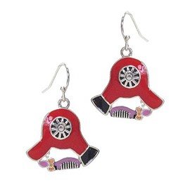 Beauty Themed Hair Dryer Hair Stylist Earrings