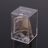 Olive-G Keyed Clear Acrylic Neat Style Piggy Bank Charity Box