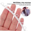Tofficu 10m Silver Lace Wavy Ribbon Elastic Button Loop DIY
