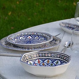 Bakir Octagonal Dish Length 25 cm Blue