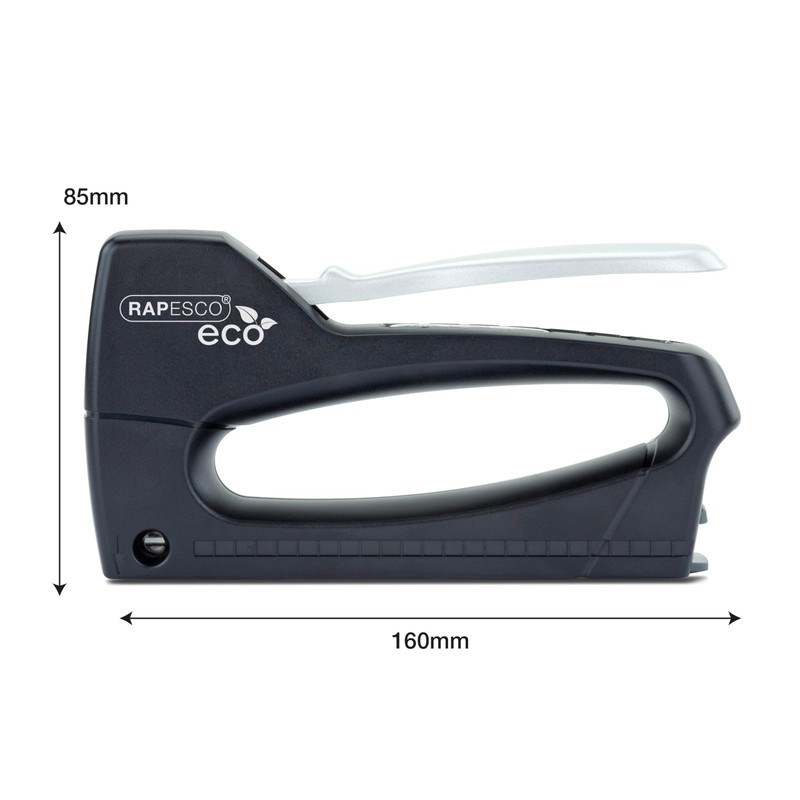 Rapesco 1137 ECO Germ-Savvy Antibacterial T8-Lite Staple Tacker, Black