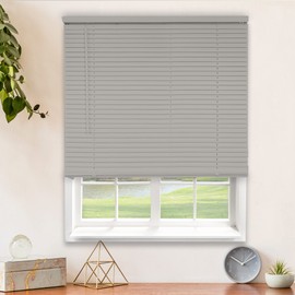 CHICOLOGY Custom Blinds for Windows, Mini Blinds, Window Blinds, Door Blinds, Blinds & Shades, Camper Blinds, Mini Blinds for Windows, Horizontal Window Blinds, Gray, 27" W X 60" H