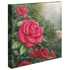 Thomas Kinkade A Perfect Red Rose 14 x 14 Gallery Wrapped Canvas