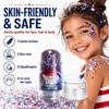 4th of July Face Glitter Stick, 2026 New Patriotic Red