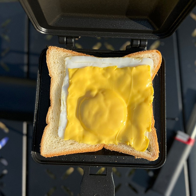 Camping Foldable Sandwich Maker Nonstick Coating Double Sided Sandwich Baking