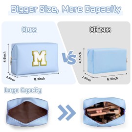 TOPEAST Travel Toiletry Bag - Travel Essentials for Women, Cute Small Makeup Bag Waterproof Toiletry Bag for Women Birthday Gifts for Women (Sky Blue L)