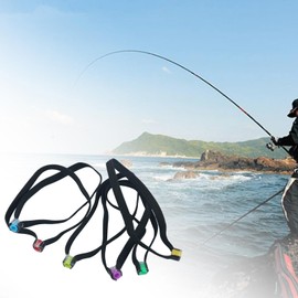 Zeizafa 6Pcs Tippet Spool Fishing Tippet Rings Gadget Portable Threader Elastic Fishing Wire Leader for Outdoor Activity