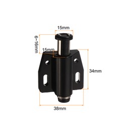 uxcell Glass Door Hinge, 1 Set - Stainless Steel Magnetic Catch Latches and Glass Clamps for Single Door, for Cupboard Showcase Glass Door Swinging (Black)