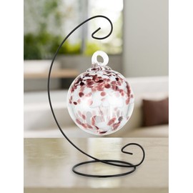 Dale Tiffany AC24027-D4 Rainbow Tree of Life Hand Blown Art Glass Ornament Witch Globe Gazing Ball, 4" Diameter with Hanging Stand, Enchanted