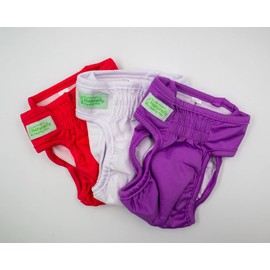 Dr. Judy Morgan's Naturally Healthy Pets Washable Reusable Dog Diapers (Medium, Solid Colors)