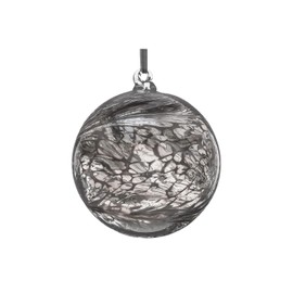 Sienna Glass 10cm Friendship Ball 25th Wedding Anniversary Silver