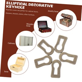 Tofficu 10Pcs Antique Dresser Keyhole Covers Plates for Furniture Protection and Style Easy Installation for Antique Dresser and Cabinets