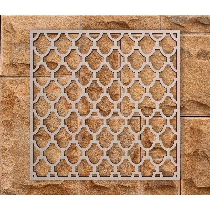 Lattice Panel with a Roof Shingle Design MDF Home &