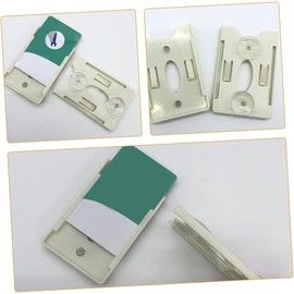 2PCS Suction Cup Card Holder Card Sleeves Card Holder Window Parking Permit Card Holder Card Organizer Engine Card Holder Beige Plastic
