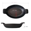 HAWOK Cast Iron Oval Serving Dish, Server with Handles, Casserole