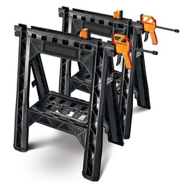 NTM HL4020-HD MM Folding Sawhorse (2 Pack)
