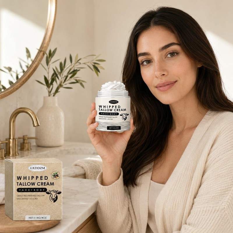 Crema Batida de Sebo, Rostro y Cuerpo, Sin Aroma +