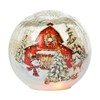 Christmas Lighted Glass Globes - Red Barn