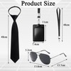 10Pcs Agent Accessories Set, Security Guard Cosplay Kit with Sunglasses,
