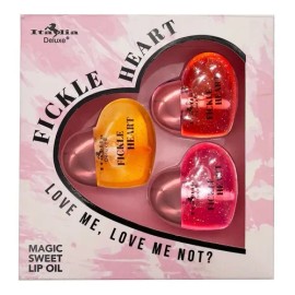 Bálsamo Labial Gloss Mágico Set Corazon 3 Pzs Cambia Colorph