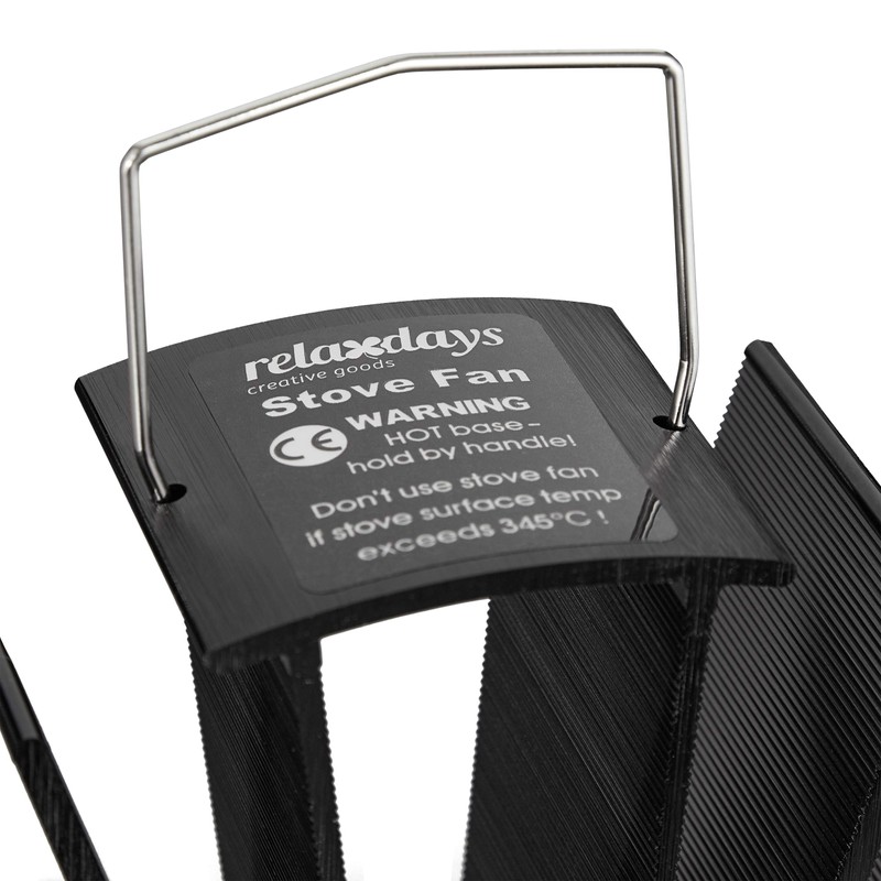 Relaxdays Stove Fan No Electricity, Low Noise for Fireplace &