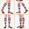 bysock Knee High Toe Socks for Women Men Rainbow Stripe