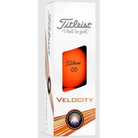 Titleist Velocity Golf Balls (Matte Orange, 3pk) 1 Sleeve 2024